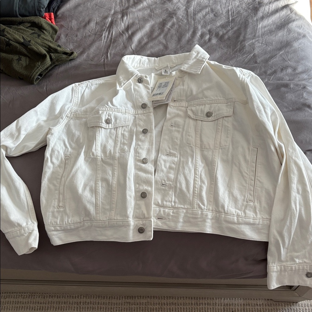 H&M White Jean Jacket